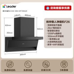 海尔 |Leader懒人抽油烟机变频超薄厨房家用顶侧双吸92D小黑翼Pro
