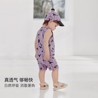 巴厘小猪 纯棉无袖背心连体衣