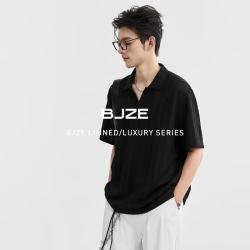 伯爵卓尔 薄款针织提花肌理感短袖polo衫  J521249 （三色任选）