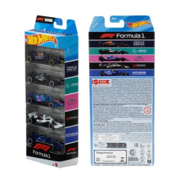 Hot Wheels 男孩赛车玩具车模F1赛车五辆装