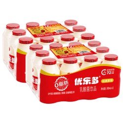 优乐多 乳酸菌饮品早餐益生菌酸奶发酵饮料100ml*24瓶