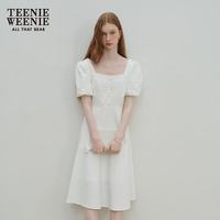 TEENIE WEENIE 方领泡泡袖 象牙白 连衣裙