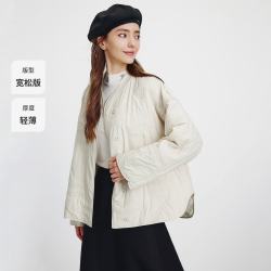 navigare 意大利小帆船纯羊毛棉服 简约绗缝工艺棒球领