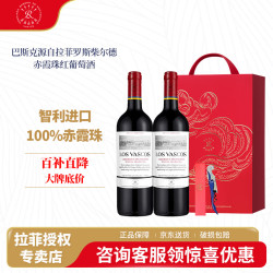 拉菲古堡 巴斯克珍藏级 精选赤霞珠 干红葡萄酒 750ml*2瓶 礼盒 智利原瓶进口