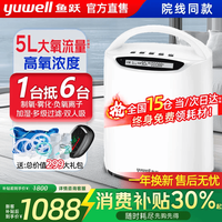 鱼跃 家用制氧机雾化老人吸氧机气喘呼吸不畅家庭氧气 5L可调+持续供氧+全年底价+大礼包