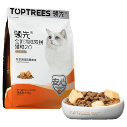 领先 全价海陆双拼猫粮 鸡肉三文鱼味 1.5kg*3袋