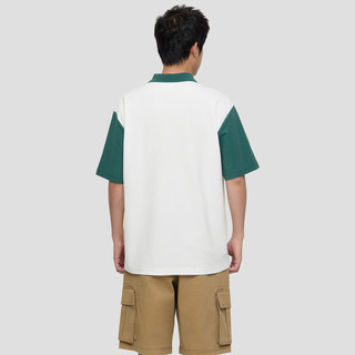 Gap 868215 珠地网眼撞色logo 白色 L 男士POLO衫