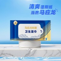 马应龙 如意卫生湿巾小蓝湿厕纸12抽便携装杀菌搭配卷纸痔疮适用厚实速散