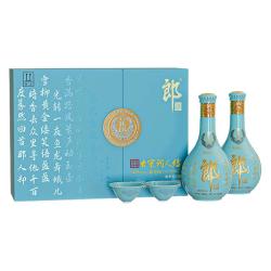 郎酒 青花郎大宋词人传 53度酱香型白酒 500ml*2瓶礼盒装