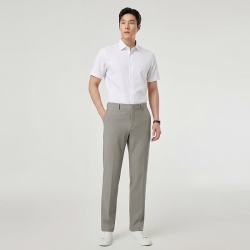 雅戈尔 高品桑蚕冰丝 男士直筒休闲裤