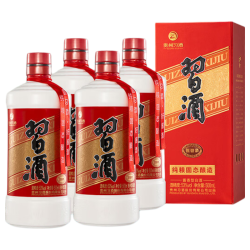 习酒 圆习酒 酱香型白酒 口粮酒  53度 500mL 4瓶