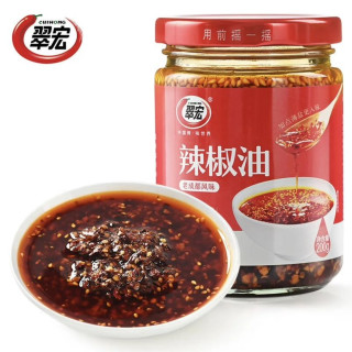 今日必买：翠宏 香到流口水！老成都风味 薄盐辣椒油200g*2瓶