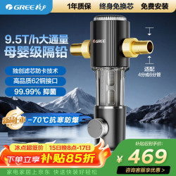 格力 前置净水器水霸王 9.5T/h家用全屋净水自来水前置自动清洗 40微米精滤免换芯无双酚W08