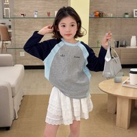 SEVENBOBI 女童运动宽松慵懒上衣