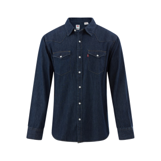 Levi's 男士经典宽松水洗牛仔夹克 蓝色