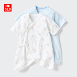 优衣库 婴幼儿蝴蝶衣/2件装宝宝486395 60 浅蓝色 均码 (50-60 cm)