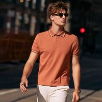 布先生 翻领短袖POLO衫 暖焦糖 M(170) 男士上衣