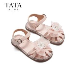 TATA他她童鞋   夏季罗马透气蝴蝶结儿童演出鞋公主凉鞋