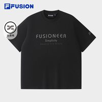 FILA FUSION 章昊同款!斐乐新款宽松纯棉针织短袖T恤