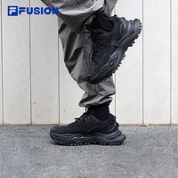 FILA FUSION 斐乐!黑武士厚底增高黑色休闲运动鞋