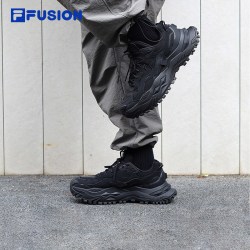 FILA FUSION 斐乐！黑武士厚底增高黑色休闲运动鞋