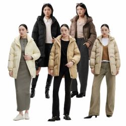 千仞岗 真五折 90绒149g充绒羽绒服中长款美拉德色系连帽外套 多色可选