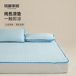 MIDO HOUSE 铭都薄床垫软凉席2026新款夏季冰凉垫隔脏防滑单双人床垫保护罩 灰色 180