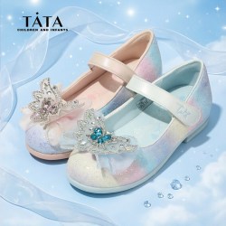 TATA他她童鞋  2026新款女童水晶鞋公主鞋小皮鞋