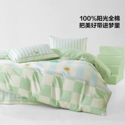 水星家纺 床上三/四件套纯棉 100%棉