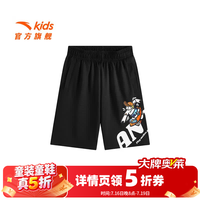 安踏儿童短裤男大童夏季透气卡通自然腰
