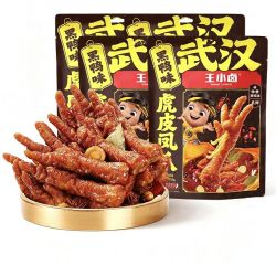 王小卤 卤鸡爪开袋即食卤味零食 虎皮凤爪黑鸭味210*4袋
