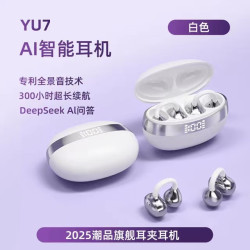 萨勒芬妮 夹耳式蓝牙全开放式骨传导耳机  陶瓷白 IMAX影院环绕音丨云感佩戴