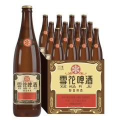 雪花 啤酒 经典沈阳老雪花 麦香浓郁 经典老雪 640mL 12瓶 X 2箱