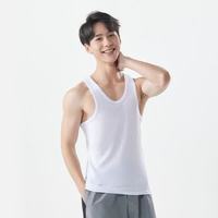 宸筱 男士纯棉细螺纹工字背心 白色 XL