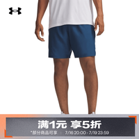 安德玛 UA夏季Tech男子训练运动梭织短裤1383356 灰蓝498 XL