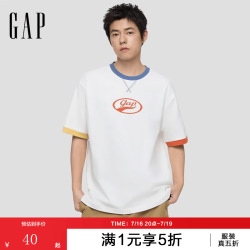 Gap 866079 纯棉宽松 白色 L码 短袖T恤