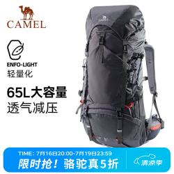 骆驼 户外轻便登山包新款徒步旅行旅游书包背包大容量双肩包 深灰色，174B284725