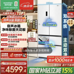 容声 方糖系列 BCD-515P60FZNAD 风冷法式多门冰箱 515L 机皇白