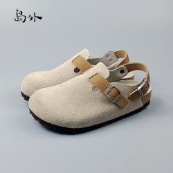 岛外 新款半包头后带软木拖2330