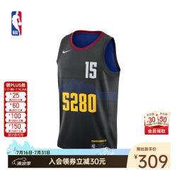 NIKE NBA-掘金约基奇男子球衣篮球服速干夏季运动背心 黑色 M