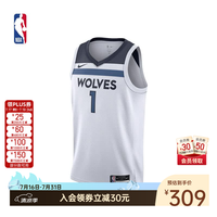 NIKE NBA明尼苏达森林狼李凯尔安德森Swingman Jersey夏季速干球衣 森林狼 凯尔安德森球衣 XL