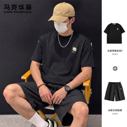 马克华菲 户外健身上衣冰丝短裤两件套