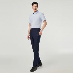 雅戈尔 男士夏季莱赛尔棉混纺舒适透气短袖衬衫