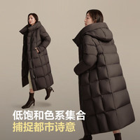 波司登 女士超长款收腰显瘦羽绒服