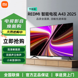 小米 REDMI电视 A43英寸2025节能版新款家用智能电视机L43RA-RAE 43英寸 官方标配+含底座