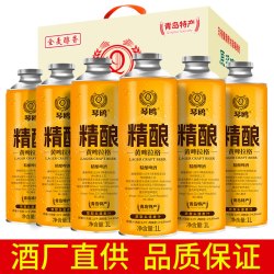 冰克斯 青岛特产精酿原浆啤酒1L大桶整箱礼盒装全麦扎啤