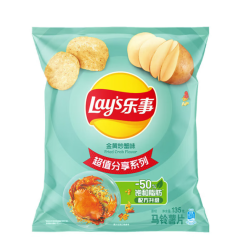 乐事 马铃薯片 金黄炒蟹味 135g