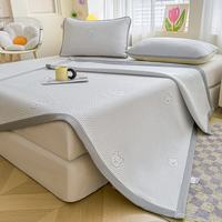 无印良品 A类冰豆豆床单夏季凉感冰丝床  冰皮熊-灰 180*200cm+枕套*2