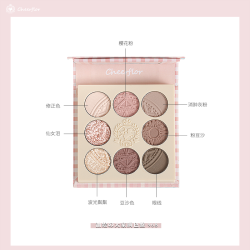 CHEERFLOR 浮雕眼影盘日常淡妆杏色官方正品眼影综合盘 9色