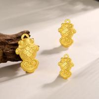 厚德金 黄金金条 衔财金鱼富贵有鱼足金9999黄金投资金收藏纯金金条 衔财金鱼 10g